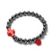Gunmetal and Red Enamel | Fashion Santa Cross Bracelet