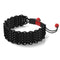 Gunmetal and Red Enamel | Kismet Links | Macrame Fashion Santa Bracelet | Black | Deluxe