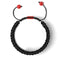 Gunmetal and Red Enamel | Kismet Links | Macrame Fashion Santa Bracelet | Black | Deluxe