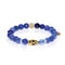 Sigil | Gold Crystal Skull Charm Dark Blue Agate Bracelet