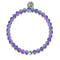 Violet | Silver | Mermaid Glass Bead Bracelet