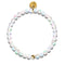 Rainbow White | Gold | Mermaid Glass Bead Bracelet