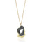 Black Calcite Crystal Druzy Gold Necklace