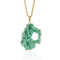 Green Agate Crystal Druzy Gold Necklace