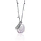 Energy Boost | Light Amethyst Stone and Gold Feather Charm Pendant Necklace Necklace