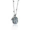 Smokey Haze | Zebra Jade Stone and Gold Feather Charm Pendant Necklace Necklace