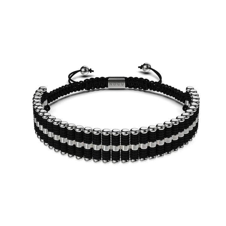 Amici | Silver | Black | Macrame Bracelet