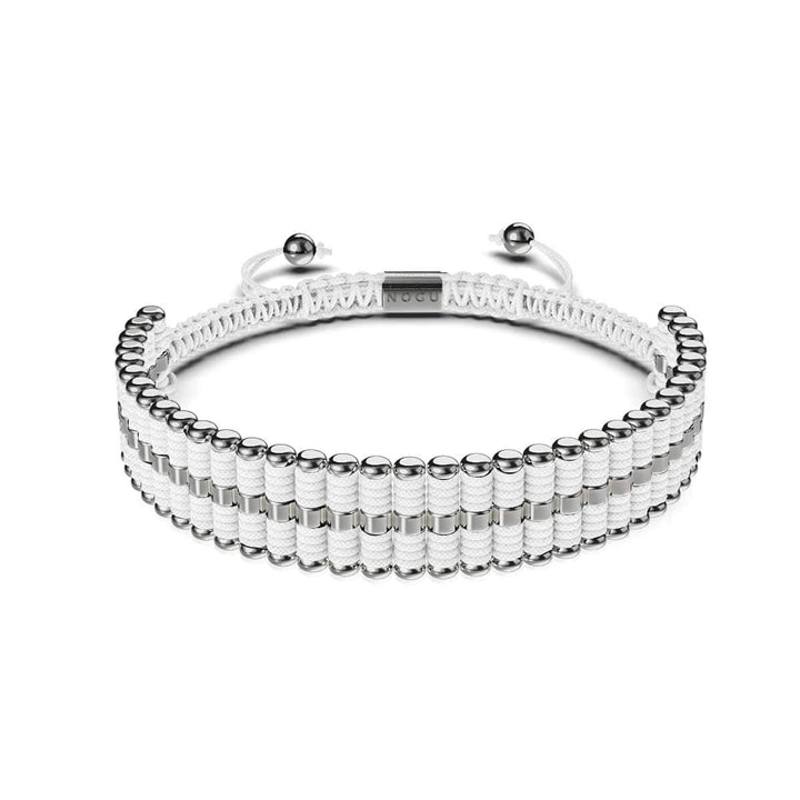 Amici | Silver | White | Macrame Bracelet