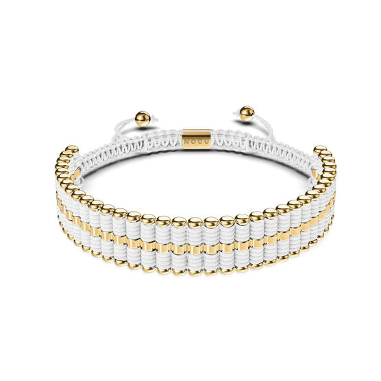 Amici | 18k Gold | White | Macrame Bracelet