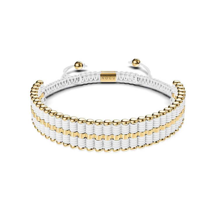 Amici | 18k Gold | White | Macrame Bracelet