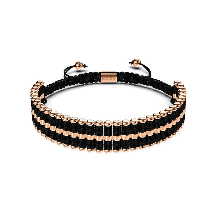 Amici | 18k Rose Gold | Black | Macrame Bracelet | Men's