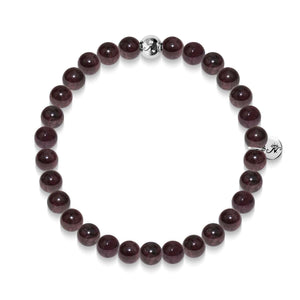 Vitality | Silver Essence Red Garnet Bracelet