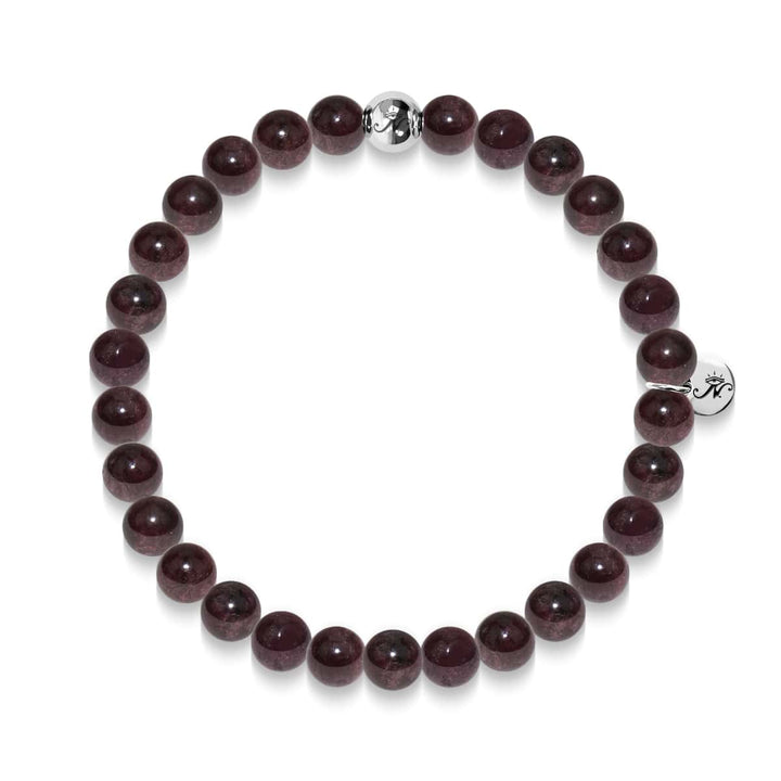 Vitality | Silver Essence Red Garnet Bracelet