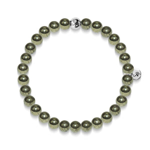 Wealth | Silver Essence Pyrite Bracelet