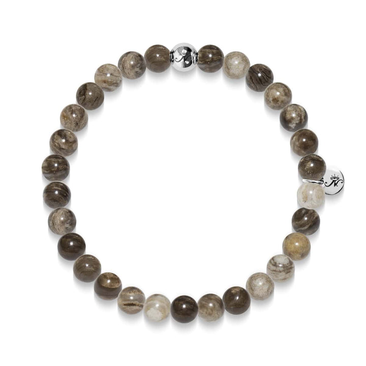 Will Power | Silver Essence Silver Leaf Jasper Bracelet