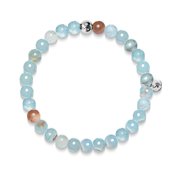 Trust | Silver Essence Blue Dragon Grain Agate Bracelet