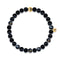 Courage | Gold Essence Black Line Agate Bracelet