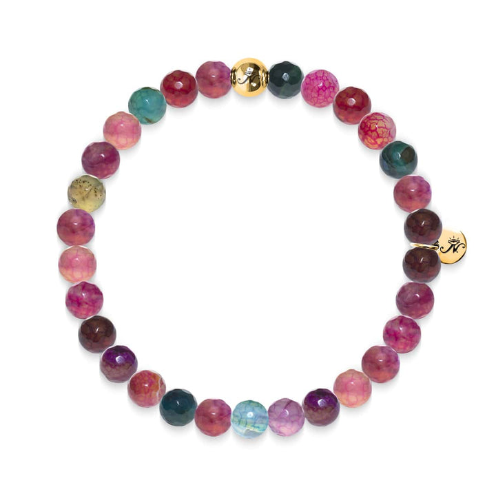 Joy | Gold Essence Multi-Colored Agate Bracelet