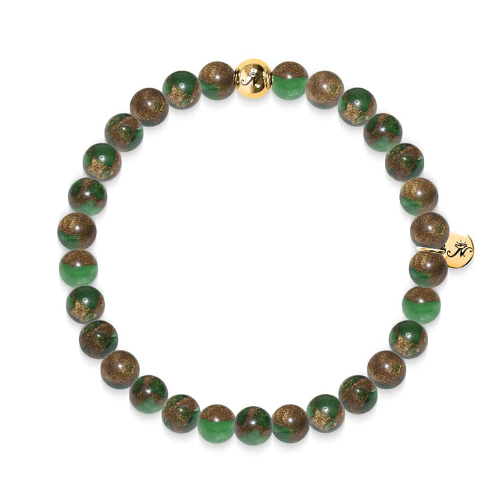 Calming | Gold Essence New Green Agate Bracelet