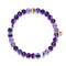 Reflection | Gold Essence Purple Lines Agate Bracelet