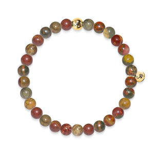 Determination | Gold Essence Red Picasso Jasper Bracelet