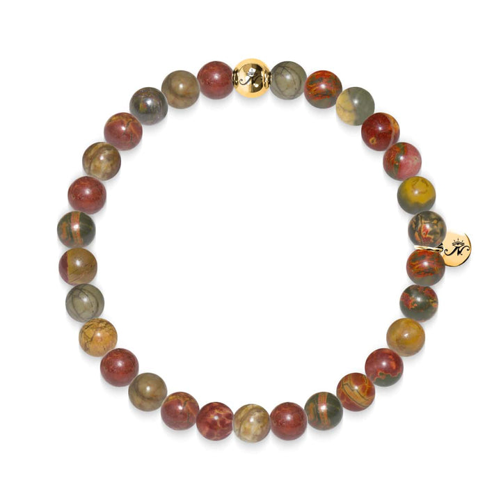 Determination | Gold Essence Red Picasso Jasper Bracelet