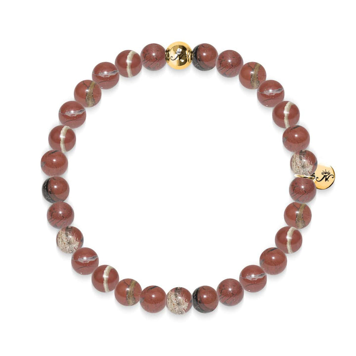 Focus | Gold Essence Red Veined Stone Bracelet