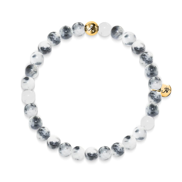 Compassion | Gold Essence White Jade Bracelet