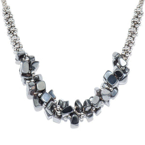 Hematite Gunmetal Stone Terra Bella Necklace