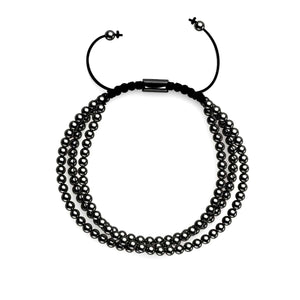 Trinity | Gunmetal | Triple Strand Bracelet | Men's