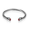 Rhea | Silver | Garnet | Goddess Bangle