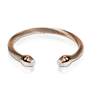 Ceres | 18k Rose Gold | Howlite | Goddess Bangle