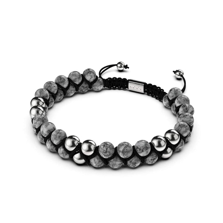 Silver | Leopard Jasper | Vitality Bracelet | Men's