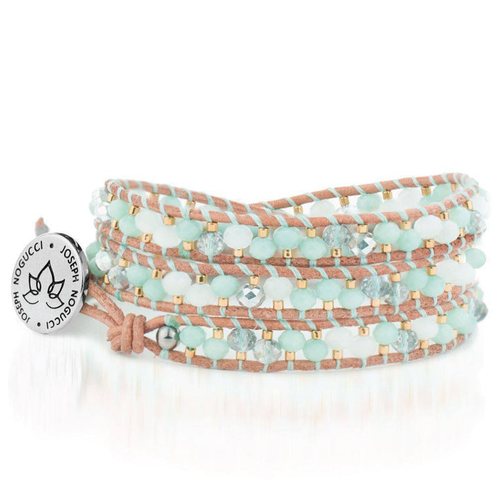 Aquamarine Stone Lotus Wrap