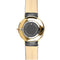 Museum - Gold Timepiece with Black Leather - Designer Watch Timepiece in Gold with Black Alligator Style Genuine Leather and Roman Numerals Style Face - Back