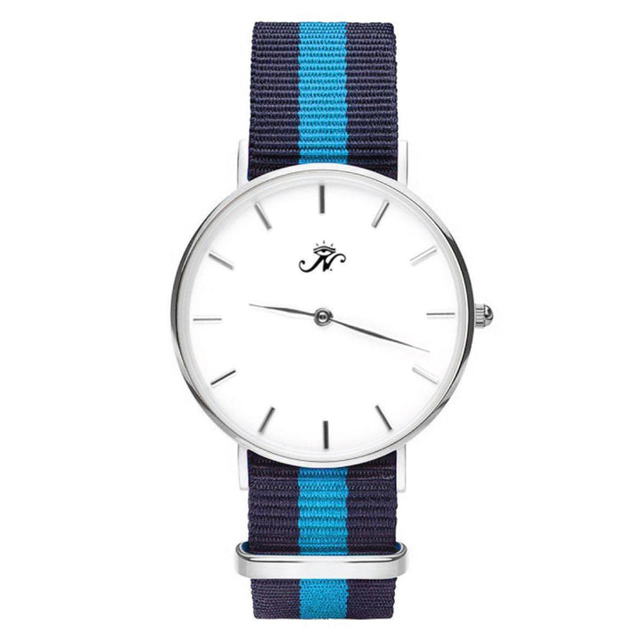 Bloor - Silver Timepiece with NATO Strap