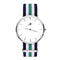 Greenwood - Silver Timepiece with NATO Strap