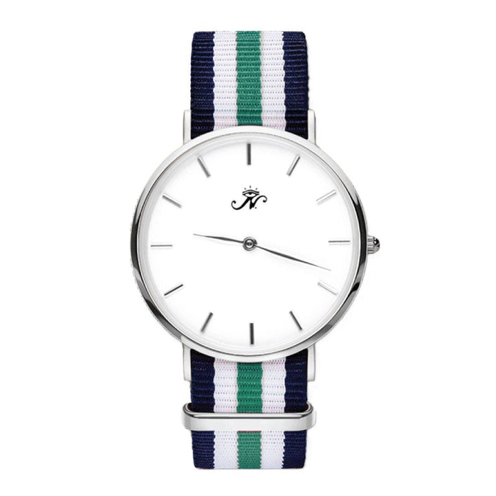 Greenwood - Silver Timepiece with NATO Strap