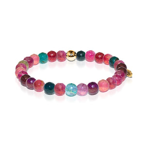 Joy | Gold Essence Multi-Colored Agate Bracelet