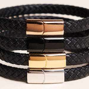 Silver | Infinity Braid | Mini Leather Bracelet