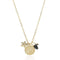Leo gold zodiac crystal onyx birthstone necklace