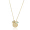 Libra gold zodiac crystal chrysolite birthstone necklace