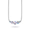 Grey |  .925 Sterling Silver Gunmetal | Mermaid Glass Infinity Clasp Necklace