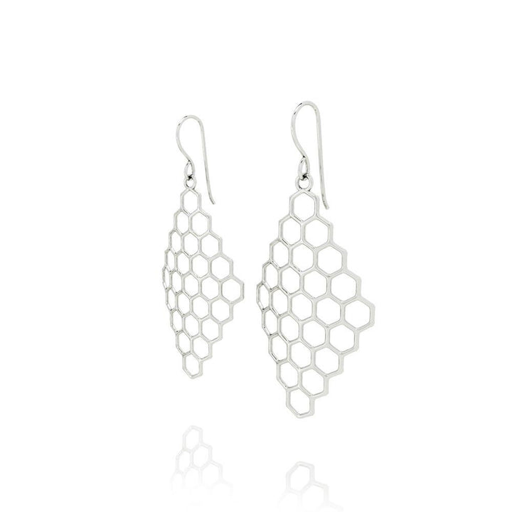 The HIVE Earrings | VOGUE | Platinum Sterling