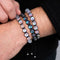 Black | Rainbow White | Silver | Mermaid Glass Charmballa Bracelet | Mens