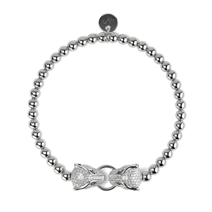 Panthera by Keysi Sayago | 18k White Gold | Cubic Zirconia Crystal Bracelet