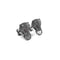 Panthera by Keysi Sayago | Gunmetal | Cubic Zirconia Crystal Earrings
