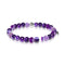 Reflection | Silver Essence Purple Lines Agate Bracelet