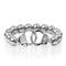 Men's | Silver | Beaded Cuff Bracelet