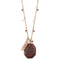 Jupiter Storm Red Jasper and Rose Gold Feather Necklace
